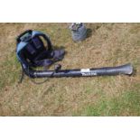 A Makita EB 766 OTH petrol ruck sack garden blower (good compression).