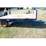 A hydraulically tipping trailer believed by "F.W. Wheatley" the load area 10 ft long x 78" wide.