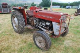 A Massey Ferguson 135 with wishbone type front axle and in good running order.