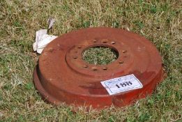 A brake drum, believed for a Massey Ferguson 35/135.