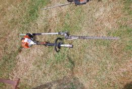 A Stihl brushcutter with long arm KM 94 (running order).