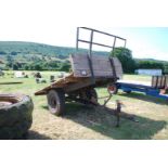 A very uncommon, mechanically tipped trailer, the load area 9 feet long x 75" wide approx,