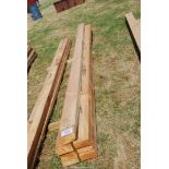 7 of 6" x 3" Cedar timbers 189" long, approx.