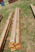 7 of 6" x 3" Cedar timbers 189" long, approx.
