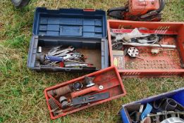 Tool box and contents including spanners, etc.