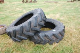 A pair tractor rear tyres 16-9 R 30.