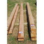 5 of 6" x 2" Cedar timbers, 189" long approx.