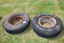 Two Tractor tyres - one by Euro Tyre 11 R22.5, the other Michelin R20X a/f.