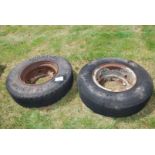 Two Tractor tyres - one by Euro Tyre 11 R22.5, the other Michelin R20X a/f.