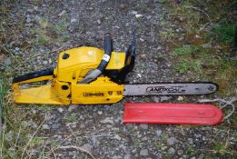 A Landscape petrol chainsaw, 13'' cutter bar, with blade cover, chain brake working,