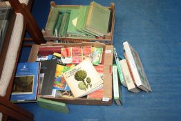 Two boxes of gardening books, rose annuals, audition catalogues etc.