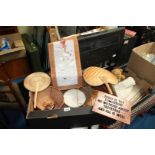 A quantity of Asian memorabilia including bowl, fan, flask holder, scroll embroidered picture etc.