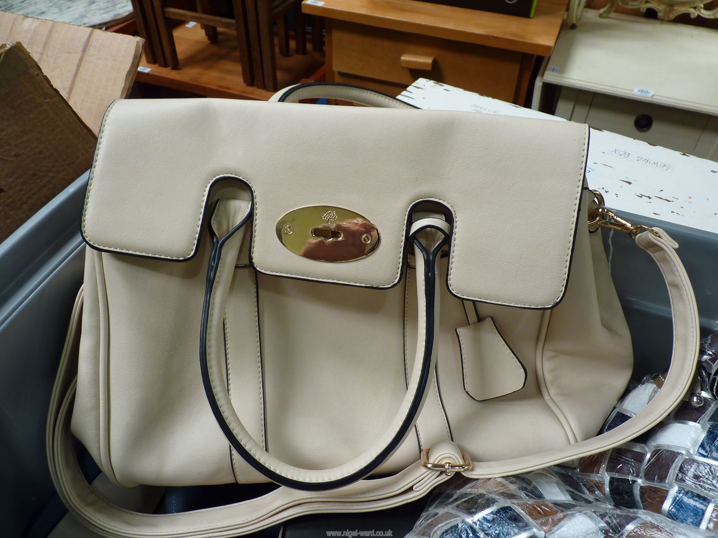 Three ladies handbags and pair of Van Daal size 7 shoes. - Image 2 of 9