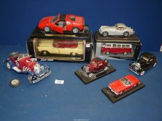 A quantity of large scale model cars including boxed Special Edition Maisto "Mercedes- Benz 280se",