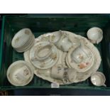 A quantity of china to include Royal Crown Derby, Posies pattern trio tea set,