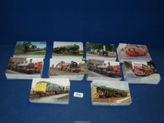 A quantity of Postcards of Buses and Steam trains, approx. 1200.