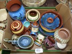 A quantity of pottery including Prinknash, Shamrock pottery, Torquay, etc.
