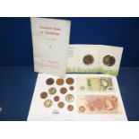 A small quantity of Queen Elizabeth II coins including two x two pound coins, fifty pence,
