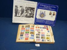A Premier Postage Stamp Album with many pages filled with stamps, GB 1951 and earlier,