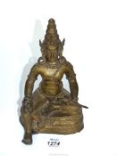 A Nepalese bronze figure of Tara, 19th century, 7 3/4" tall.