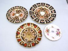 A small quantity of wall plates to include Royal Crown Derby and also a Royal Crown Derby,