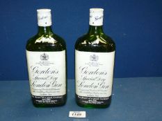 Two bottles of Gordon's Gin 750ml.