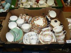 A quantity of part Teasets including Colclough, Queen's, gaudy style etc.