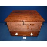 A 'Day & Son Universal' medicine chest with bottles, 14 1/4'' x 12 1/2'' x 9 1/2'' high.