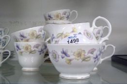a Duchess 'Spring Days' Teaset, six each cups, saucers and tea plates, milk jug and sugar bowl.