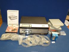 A Vintage Philips Automatic 430 Reel to Reel Tape recorder, plus tapes, etc.