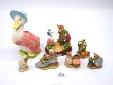 A small quantity of The World of Beatrix Potter figures,