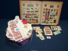 A quantity of loose stamps and a 'The Viceroy' stamp album including Ethiopia, Great Britain,