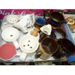 A quantity of mugs, jugs and goblet including lustre, Creigiau (Cardiff), shaving mugs, etc.