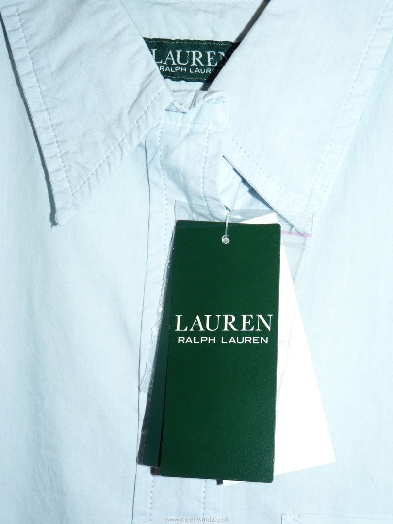 Three Ladies shirts including 'Lauren' by Ralph Lauren, long sleeve pale blue (as new, - Image 2 of 5