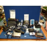 A quantity of cameras and digital cameras including Samsung Digital 880 x Digital Zoom in Digi Bag,