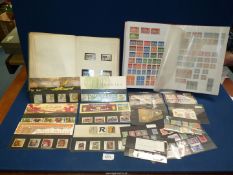 A Red Stock book with GB stamps including QV and revenues,
