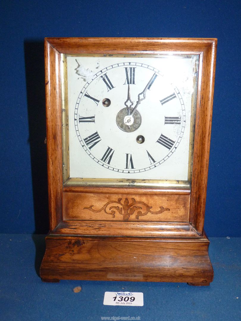 An unusual 19th c. mantel clock by 'Camera, Kuss Tritschelr of Oxford St.