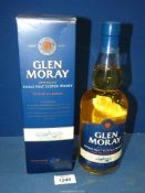 A 70 cl bottle of Glen Moray Speyside Single Malt Whisky, boxed.