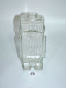 Attributed to Helena Tynell, Riihimaki Glass, an unusual clear glass robot vase, 10 1/2" tall.