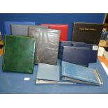 A box of 11 empty Ring binders complete with sleeves for coins/stamp booklets etc.