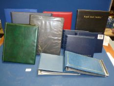 A box of 11 empty Ring binders complete with sleeves for coins/stamp booklets etc.