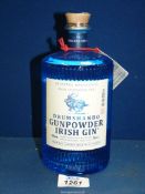 A 70 cl bottle of Gunpowder Irish Gin..