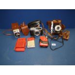 A small quantity of cameras to include an Agfa Record I/III camera in case, Sony stereo Walkman,