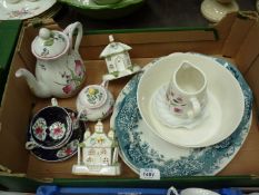 A quantity of china including Spode 'Marlborough Sprays' teapot and sucrier,