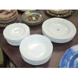 A quantity of Wedgwood 'Strawberries & Vine' white china including soup plates,