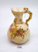 A Royal Worcester Blush Ivory ewer, back stamp 1507, date mark for 1903, two small chips to rim,