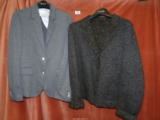 Two single breasted ladies jackets including 'Gant' in grey herringbone,