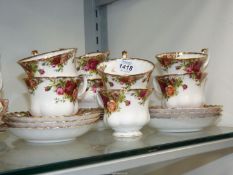 A Royal Albert 'Old Country Roses' teaset.