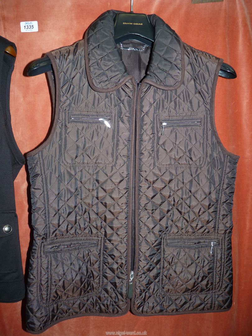 A 'Different' black gilet, UK size 40 and a 'Hobbs' black quilted gilet, size 10. - Image 2 of 5