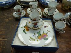 A quantity of Royal Worcester 'Evesham' china including six each coffee and teacups with saucers